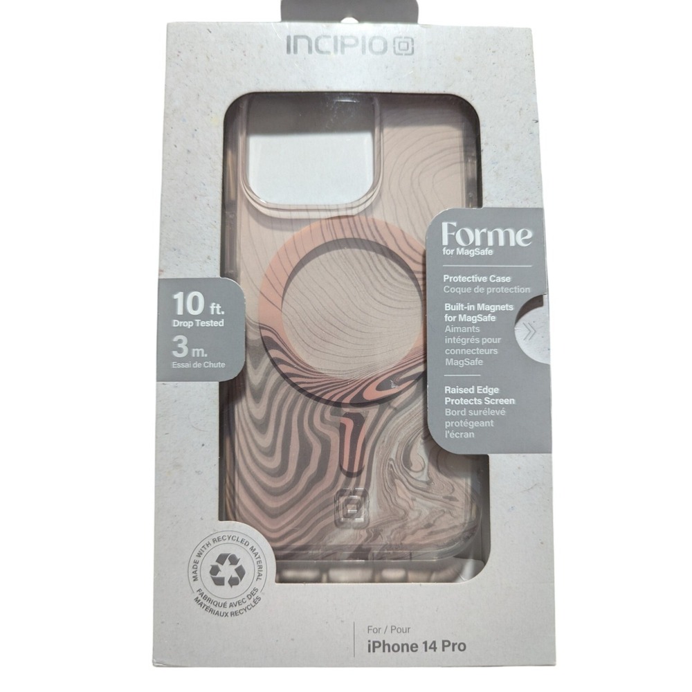 Nn4-O Incipio - Forme Protective MagSafe Case for iPhone 14 Pro Topographic Pink
